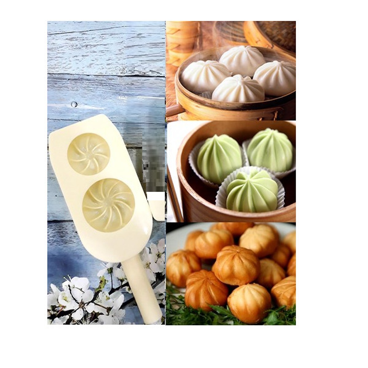 Khuôn Làm Bánh Bao 2 Kích Cở 7,5cm và 6cm