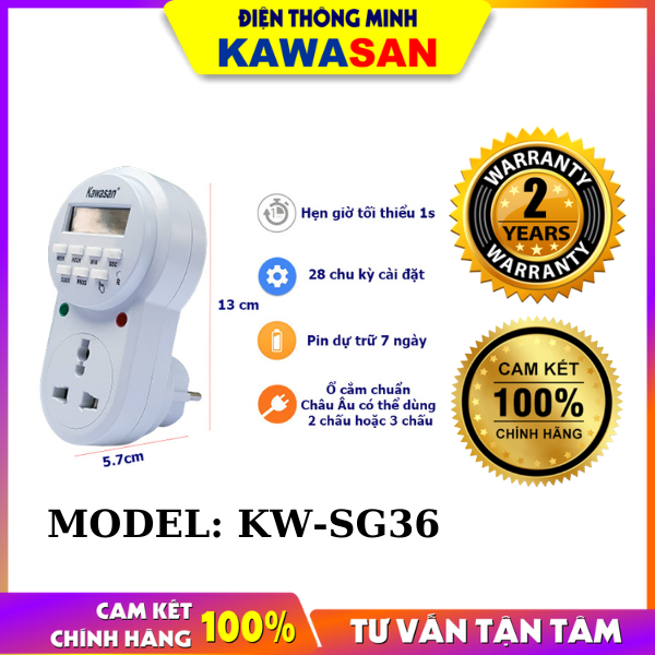 Công tắc hẹn giờ ổ cắm - dạng kỹ thuật số kw-sg36