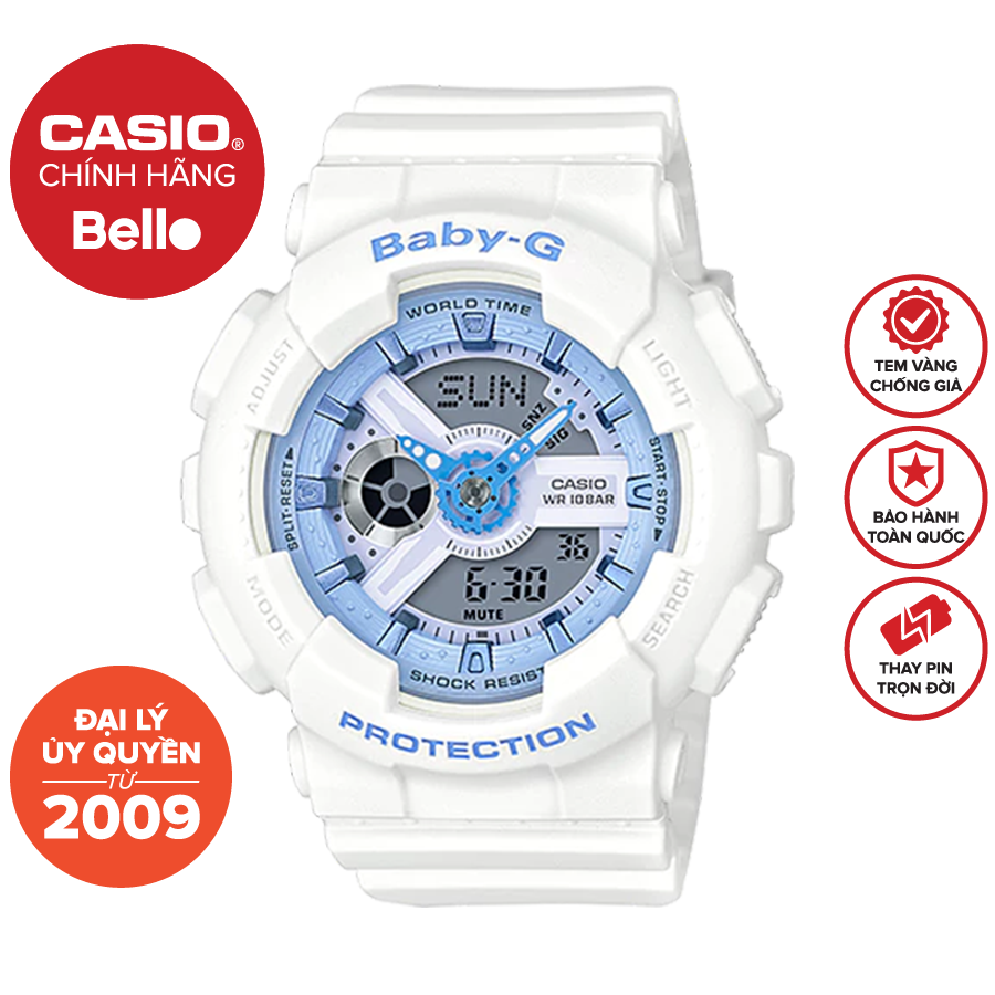 Đồng hồ casio baby-g nữ ba-110be-7a chính hãng bảo hành 5 năm pin trọn đời