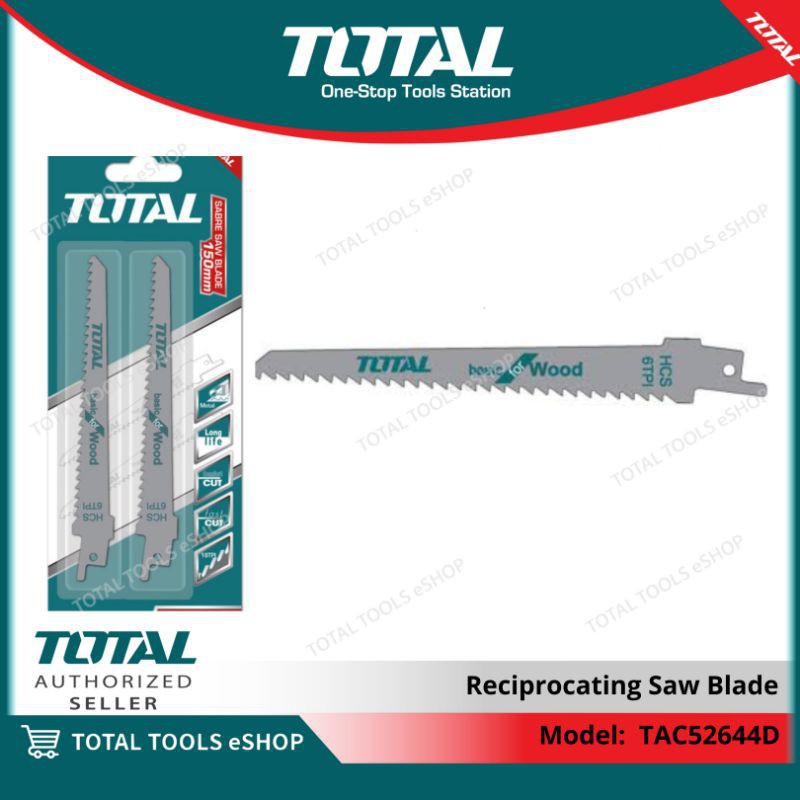 Bộ 2 lưỡi cưa kiếm total tac52644d - hàng chính hãng