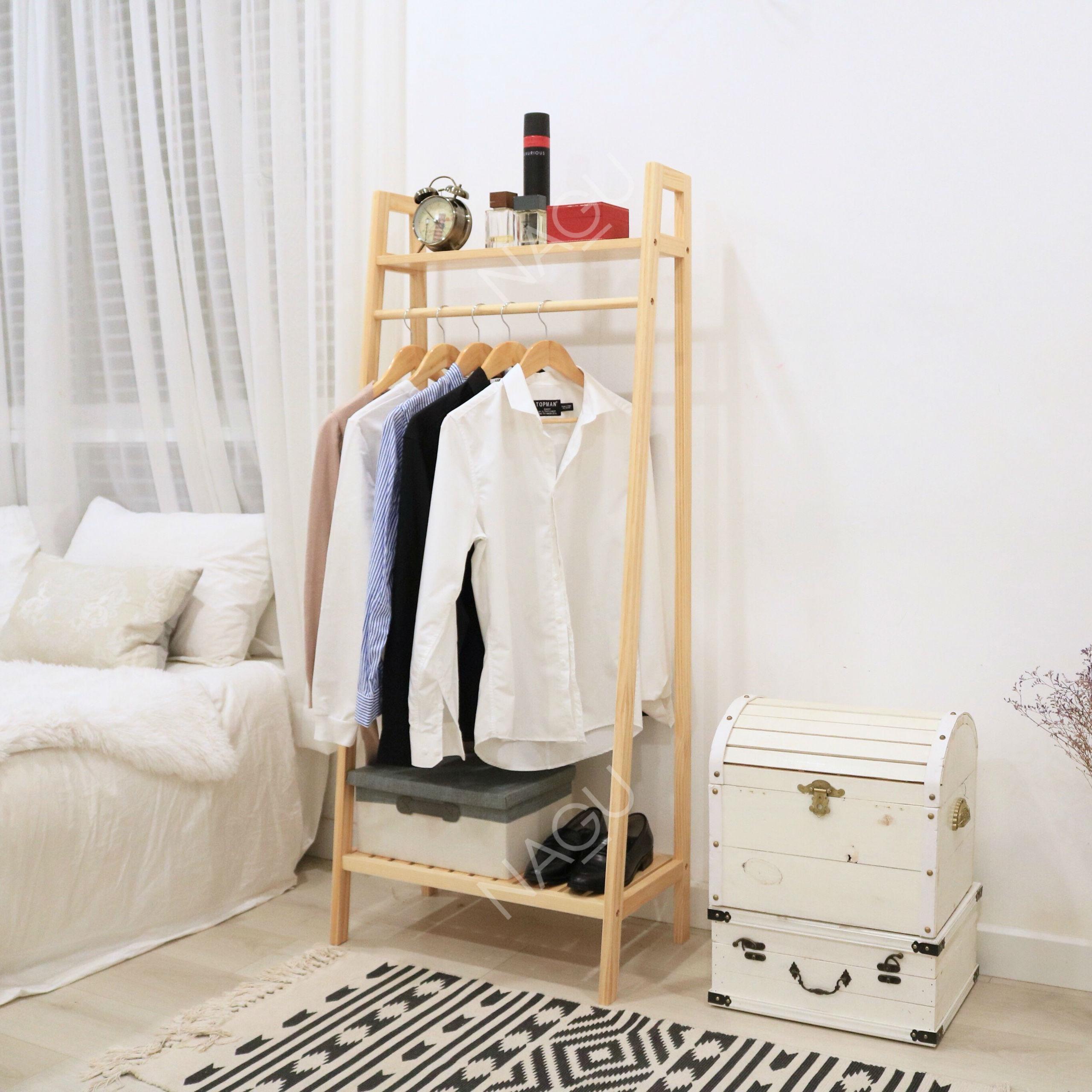Nagu kệ gỗ treo đồ hình thang 2f