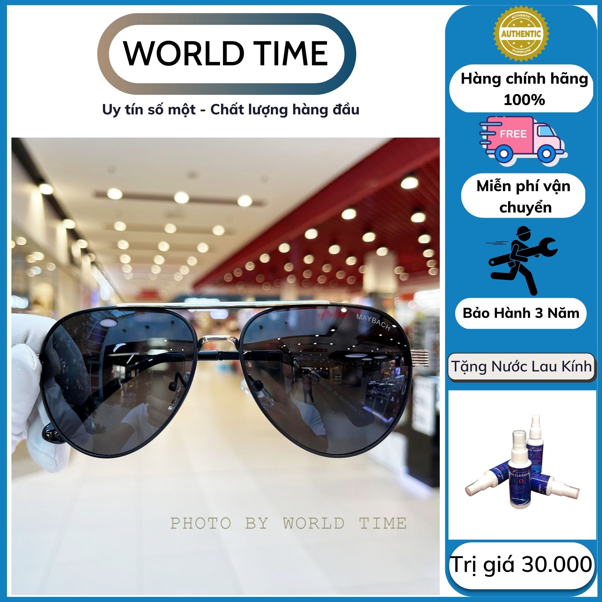 Kính mát nam cao cấp MayBach MB05  Mắt kính nam chống tia UV Cực Tốt - Tặng Kèm Hộp + Khăn Lau-Bảo Hành 12T