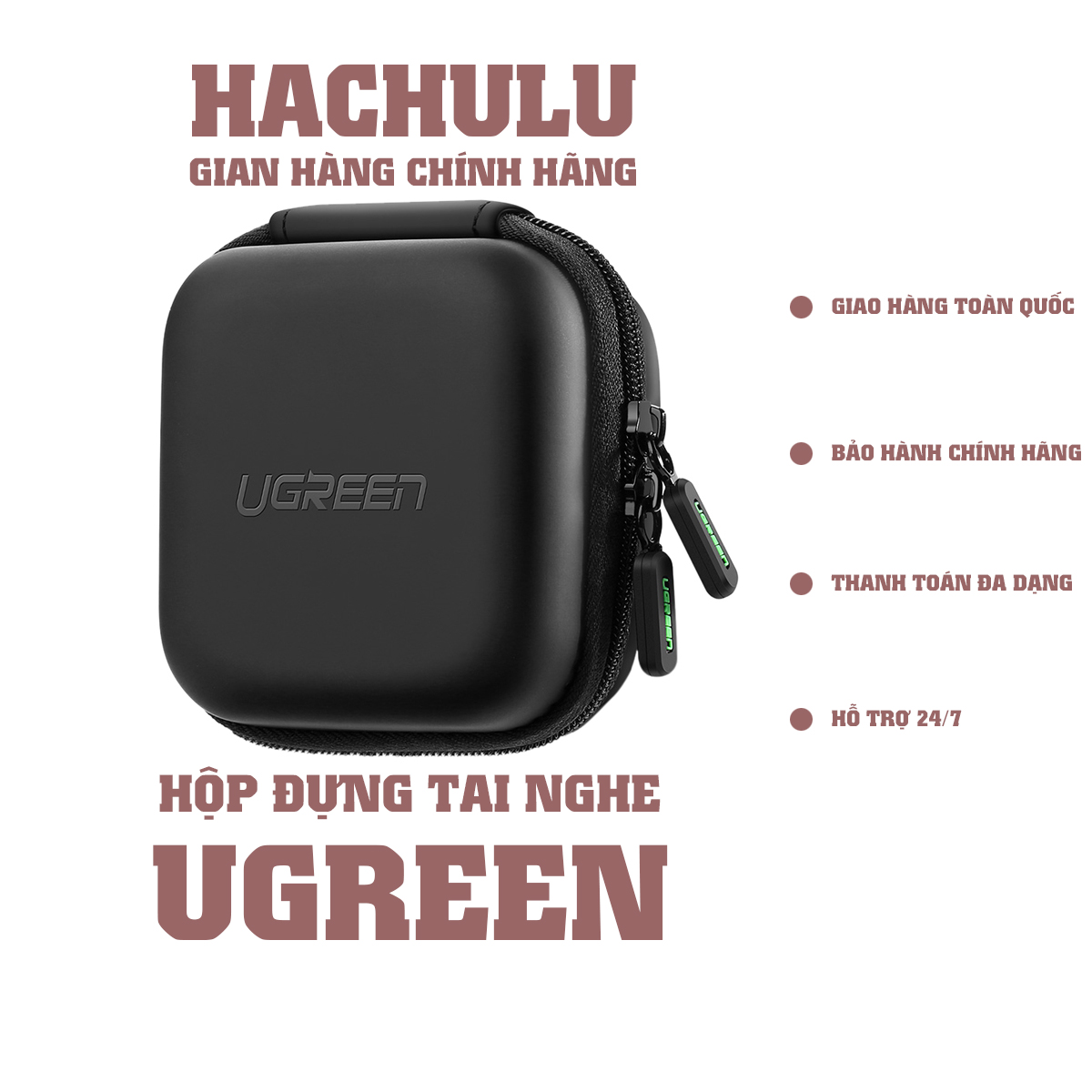 Hộp đựng tai nghe thẻ nhớ cáp USB chống sốc chống nước UGREEN 40816, siêu nhỏ gọn và tiện ích