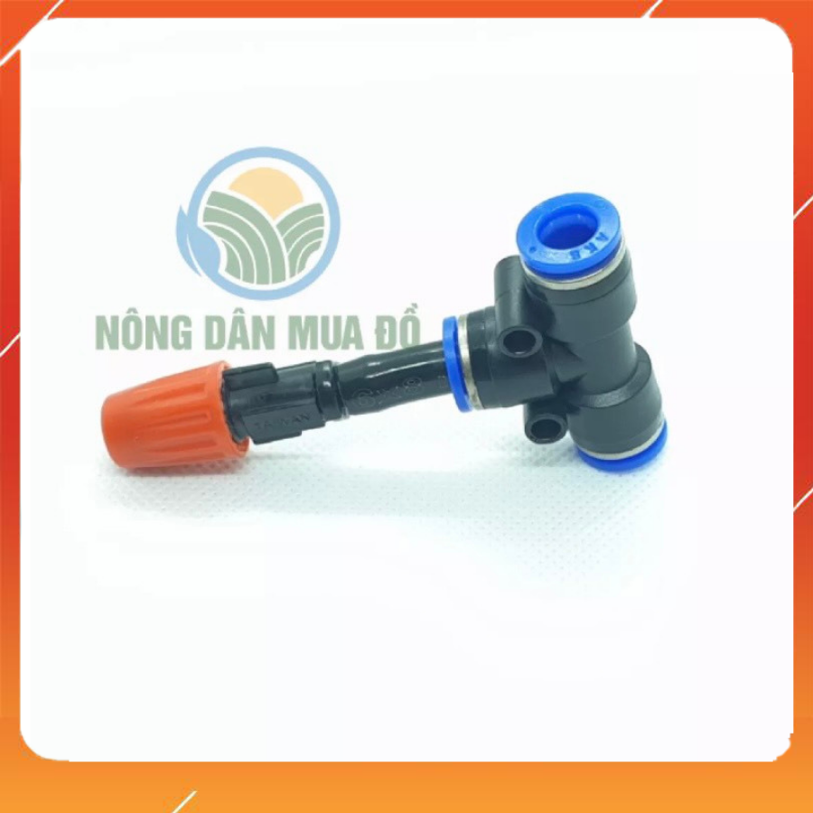 [HCM]Combo 20 Béc Phun Sương đơn 1 Hướng Màu Cam Có Thể Điều Chỉnh Độ To Nhỏ Kèm Nối Nhanh T8mm - Béc Tưới Lan, Tưới Cây