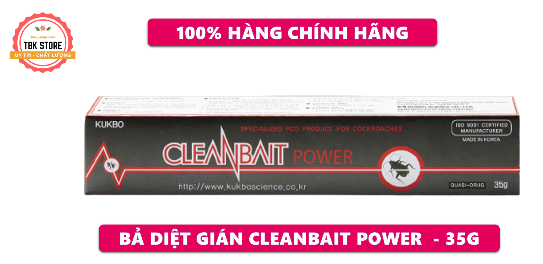 Bả diệt gián cleanbait power kubo hàn quốc – 35g