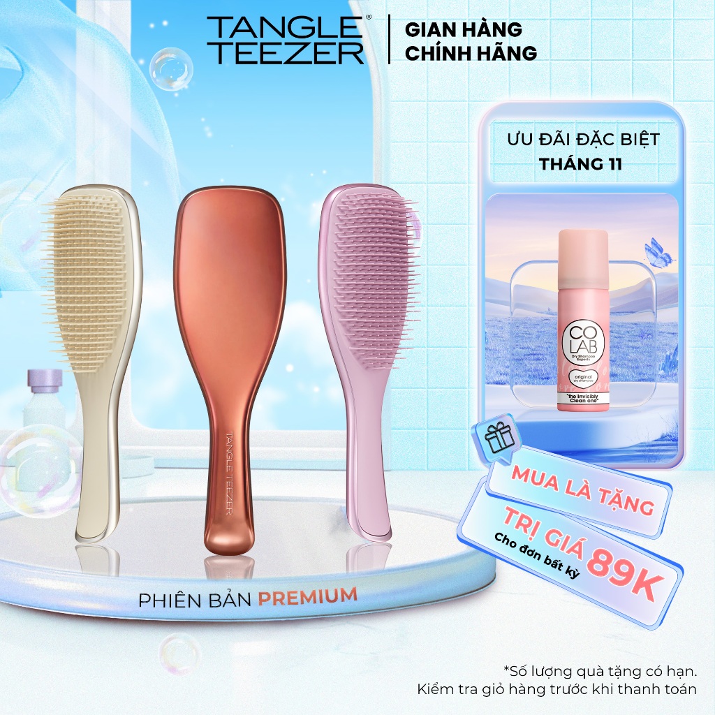  Lược gỡ rối Tangle Teezer The Ultimate Detangler Premium phiên bản cao cấp phủ Chrome sang xịn 