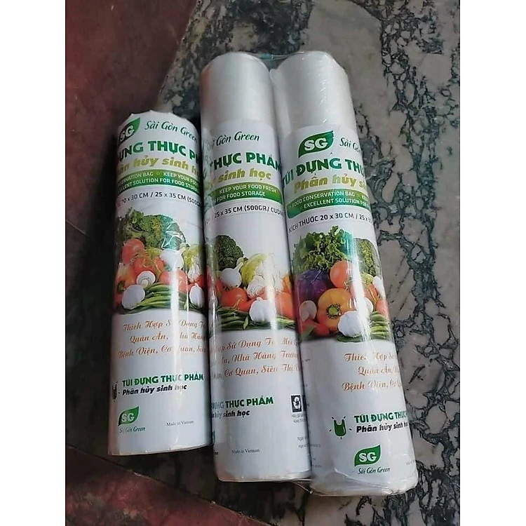 Combo 3 cuộn TÚI ĐỰNG THỰC PHẨM tự phân hủy sinh học