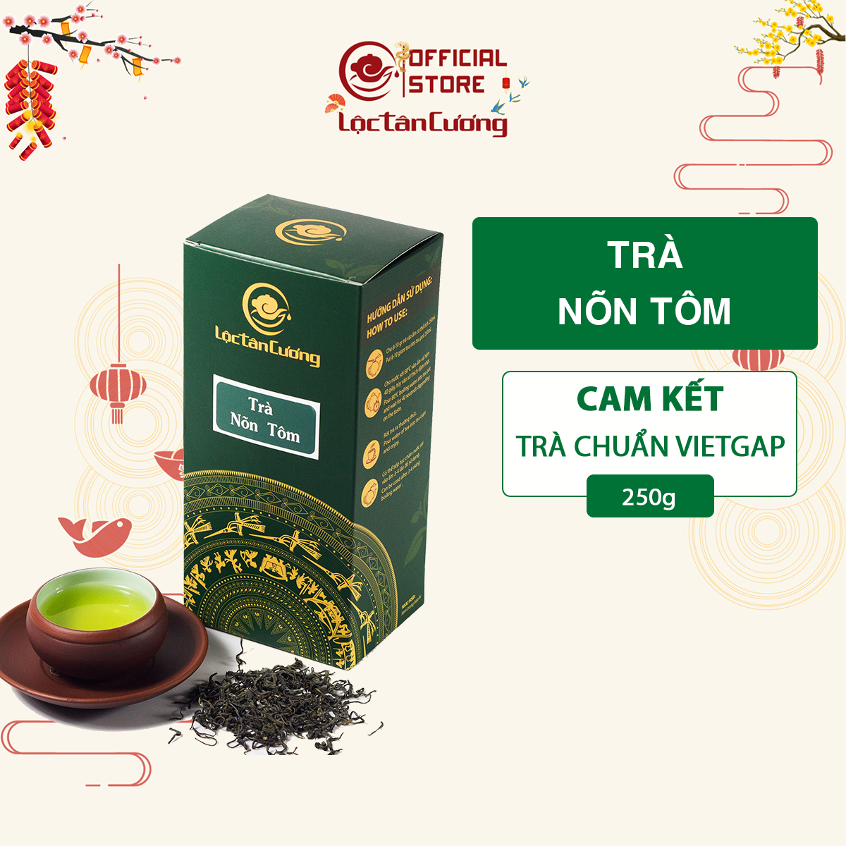 Chè Thái Nguyên Nõn Tôm 250g - Lộc Tân Cương - Chè Tân Cương Thượng Hạng