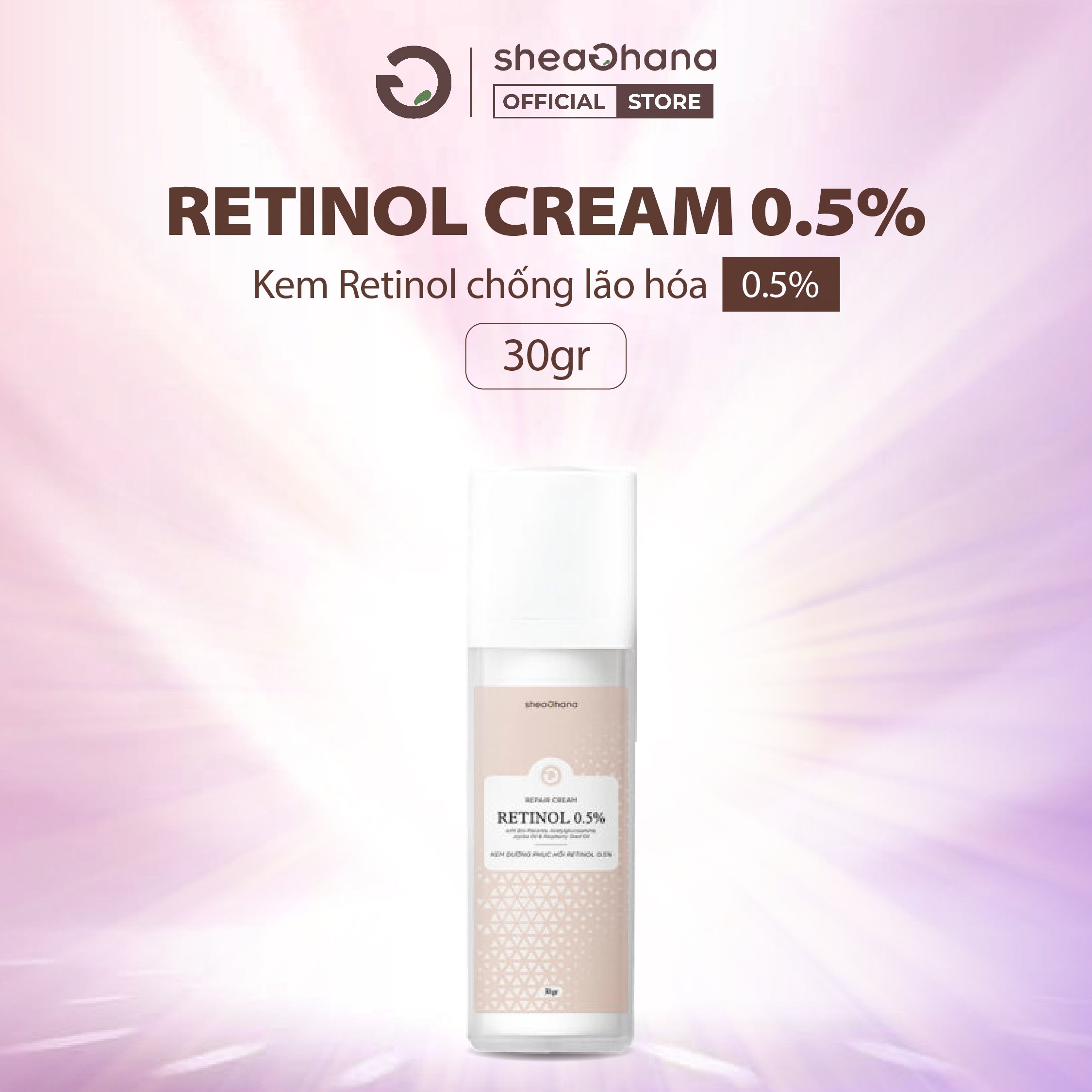 Kem chống lão hóa 0.5% retinol sheaghana 0,5% retinol cream 30g