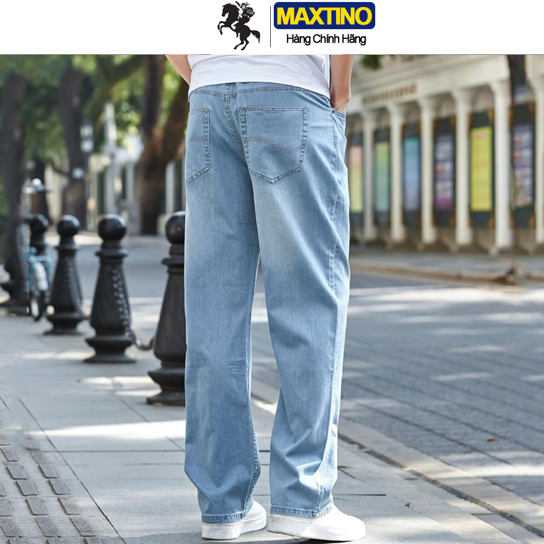 Quần Jean Nam Hàn Quốc Ống Rộng, Co Giãn 4 Chiều. Full size tới 92kg, Không Nhăn, không phai, nhăn. Phù hợp công sở, đi chơi, tiệc tùng.