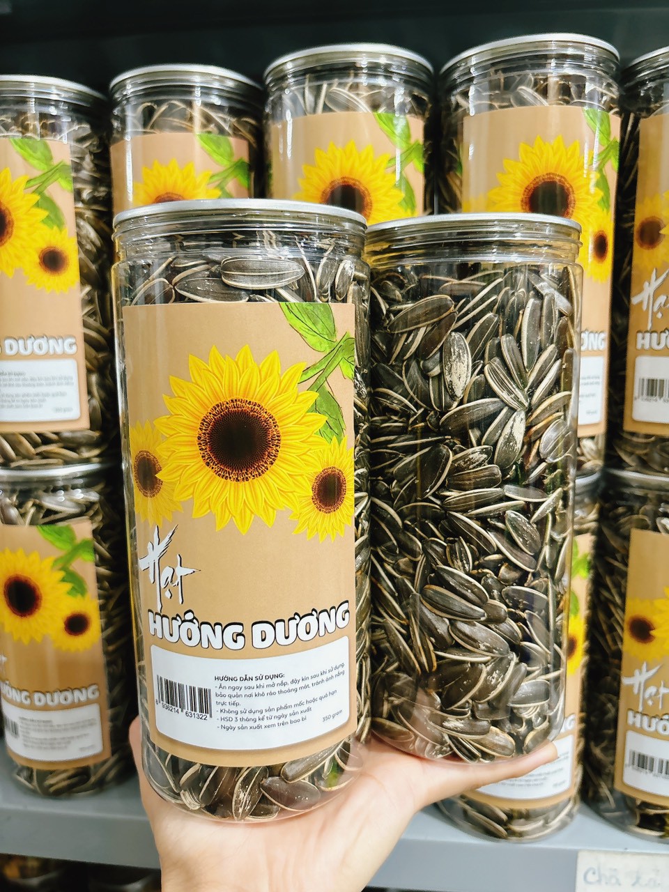 Hạt hướng dương rang chín hạt to mẩy loại 1 hộp 400g