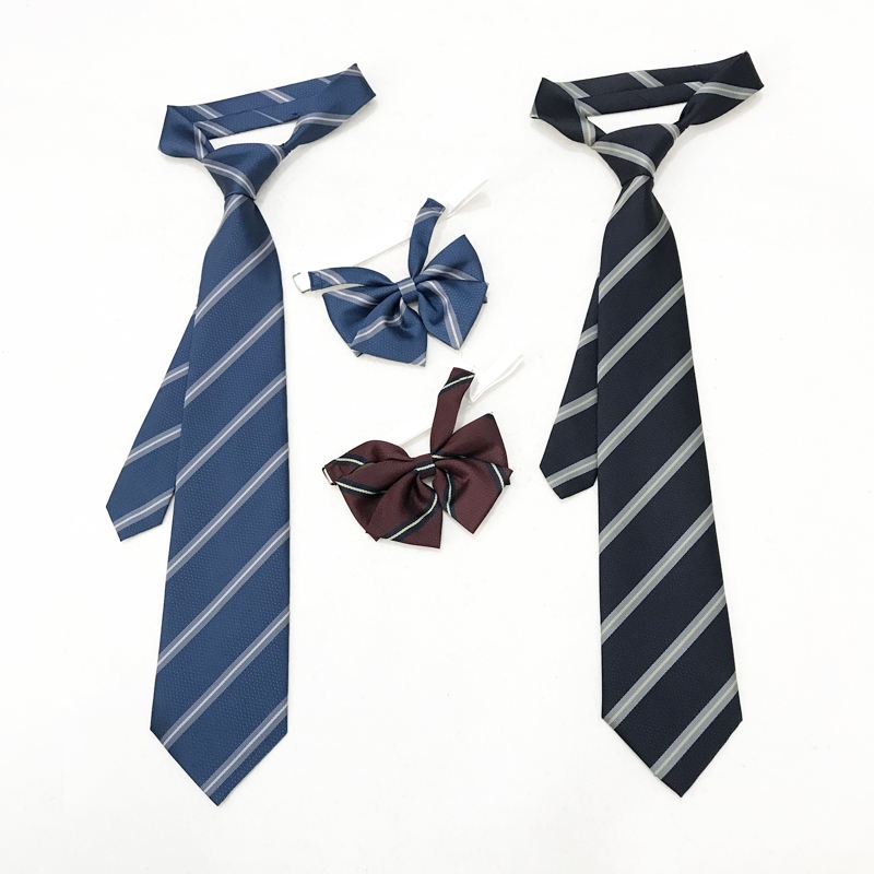 2023 New Fashion version Ready in stock with free shipping from Japan JKDK uniform gray and blue fat grain cyanotic red collar 46MV bow tie