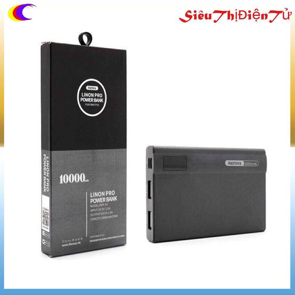 Pin sạc dự phòng remax rpp 53 dung lượng 10000mah có màn hình led hiển thị pin