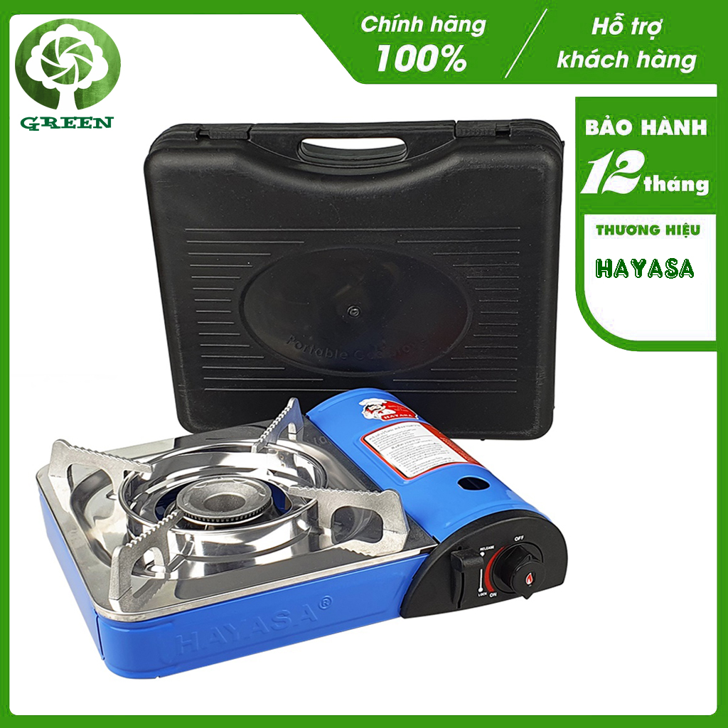 Bếp ga mini,bếp ga du lịch cao cấp hayasa ha-8102m có hộp đựng siêu bền tiện lợi - hàng chính hãng