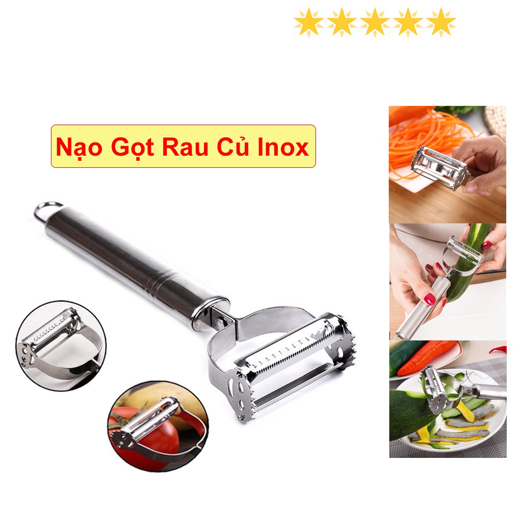Bào nạo rau củ, dao bào nạo đa năng inox, dao bào nạo rau củ inox