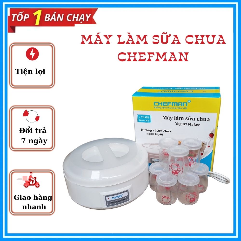 MÁY LÀM SỮA CHUA CHEFMAN 8 CỐC THỦY TINH CM-302T