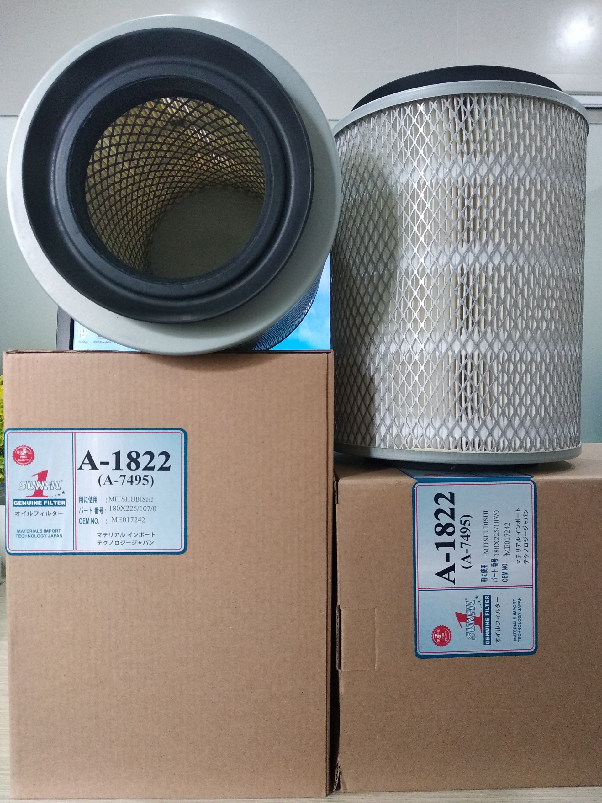 [HCM]Lọc gió động cơ xe MITSUBISHI FUSO CANTER 1T9 - Sunfil 1