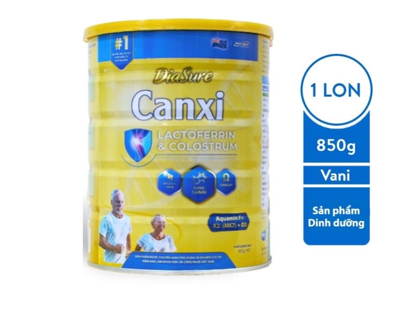 Sữa Diasure canxi lon 850g chính hãng - bổ sung canxi giúp xương chắc khỏe, dẻo dai