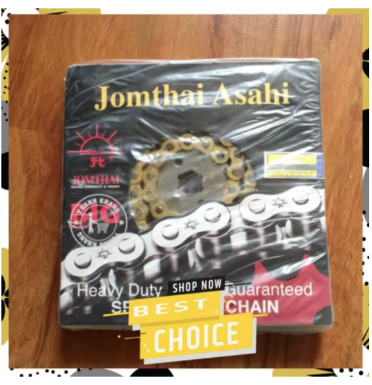 [HCM]sên vàng nhông dĩa exciter 150 mặt trời thương hiệu Thái Lan Jomthai asahi 428GG x 124L-14T-42T (có mã truy suất hàng thật trên bao bì) Thanh Khang