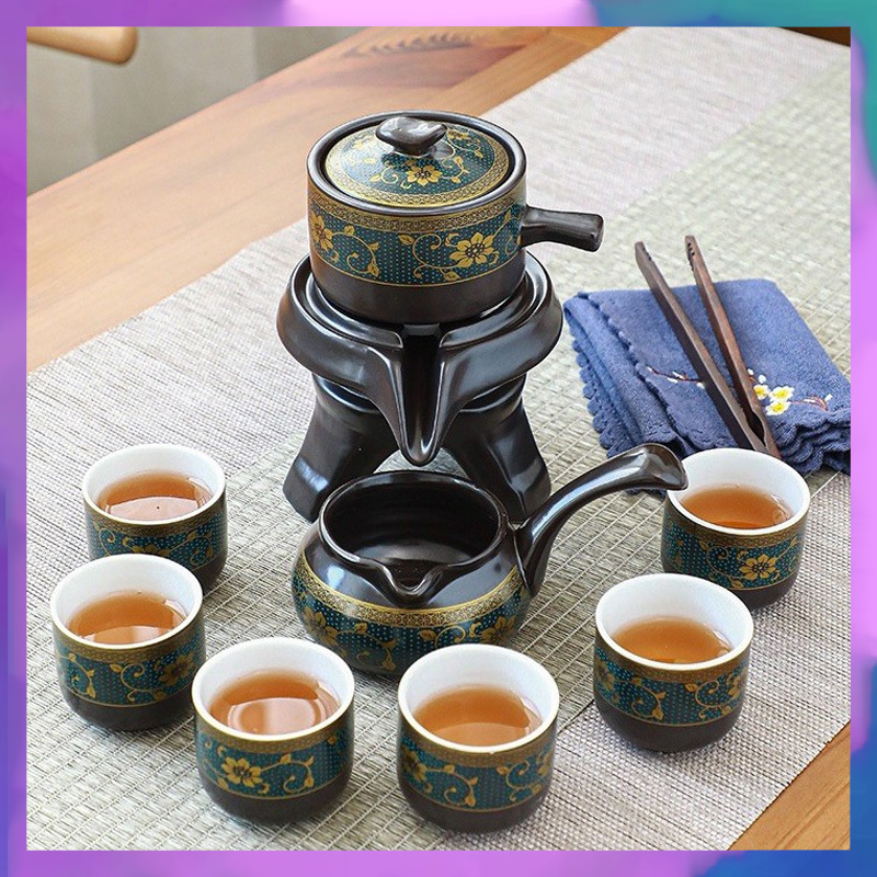 Bộ ấm chén pha trà cối xay - 6 chén lòng trắng - tinh hoa trà đạo - ấm pha trà cối xay tinh tế bắt mắt giá rẻ, bộ ấm pha trà độc lạ, ấm pha trà giữ nhiệt, ấm pha trà độc lạ, ấm pha trà cổ trung hoa