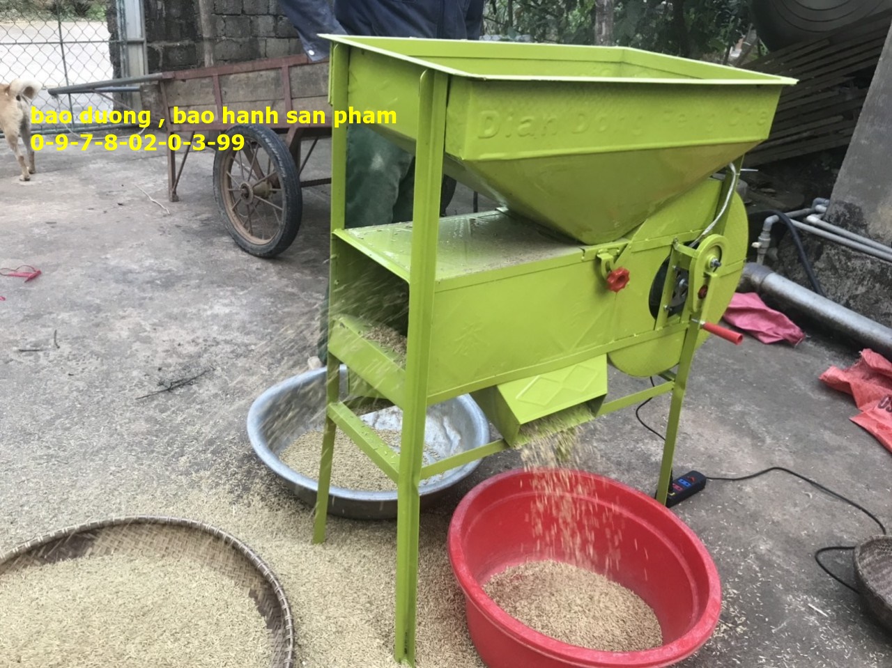 Máy quạt thóc , rê lúa lép đa năng