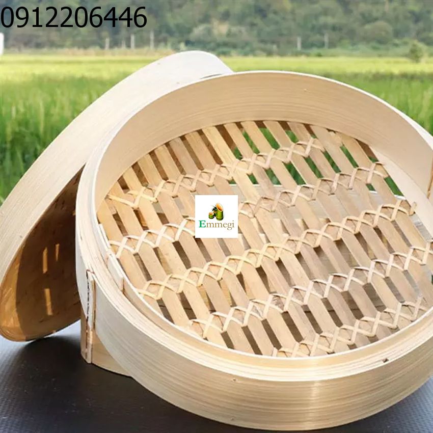 Bộ nồi hấp , xửng tre hấp bánh bao , há cảo mằn thầu dimsum làm từ tre tự nhiên , 3 ngăn 3 đáy và 1 nắp đường kính 25 cm