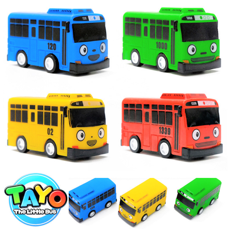 Bộ 4 xe ô tô buýt mini Tayo The little bus