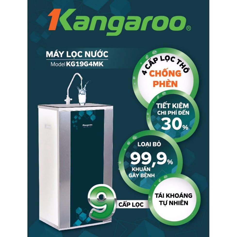 Máy lọc nước ro Kangaroo kg19g4mk vỏ vtu chất lượng ổn định độ bền cao đẹp dễ lắp ráp đa dạng mẫu mã màu sắc kích cỡ an toàn khi sử dụng