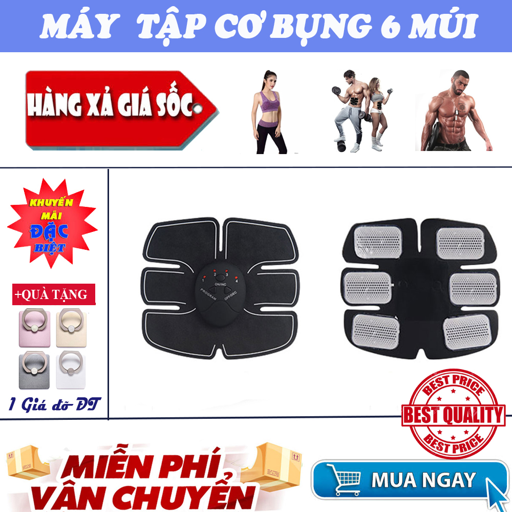 Máy Tập Cơ Bụng 6 Múi, Máy Massage Xung Điện. Sử dụng pin rời an toàn, dễ sử dụng. Loại bỏ mỡ thừa, giúp cơ bụng săn chắc. Mua Ngay !
