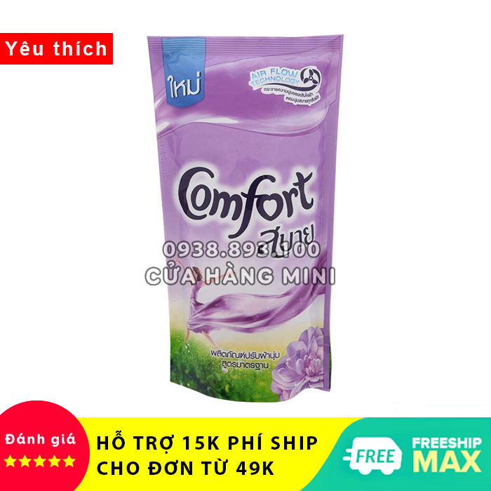 Nước xả vải comfort thái lan túi 500ml màu tím hương violet