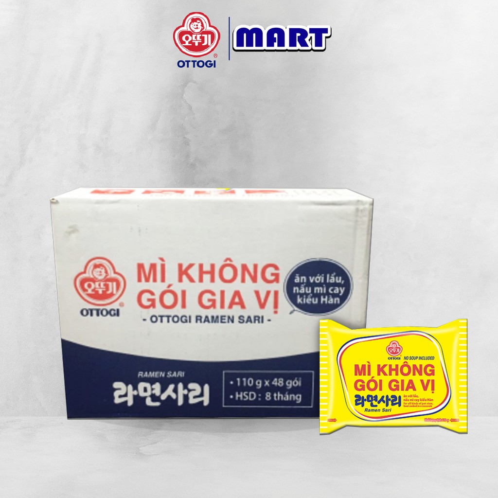 - thùng 48 gói mì không gói gia vị ottogi