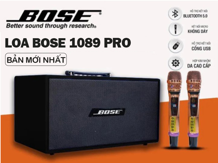 HÀNG Mỹ Loa Xách Tay Bose 1089A Pro Bass Đôi 18.5cm Kèm 2 Micro . Loa Sử Dụng 2 Bass 18.5cm 1 Trung Và 1 Treble Âm Trầm Cực Mạnh Và Âm Thanh Sáng Tách Biệt Đến Từng Nốt Nhạc Hoàn Hảo