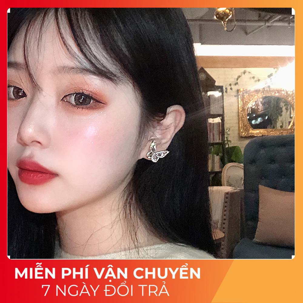 Butterfly đôi bông tai hình con bướm đính đá thời trang cho nữ