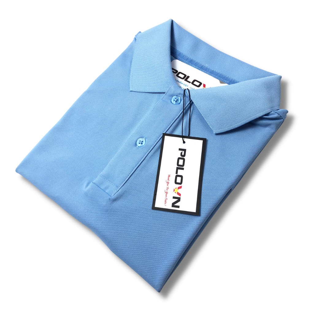 Áo thun Polo nam cổ bẻ Basic màu Xanh Biển , vải cá sấu - không xù lông, không ra màu, thấm hút mồ hôi, co giãn 4 chiều , form regular fit