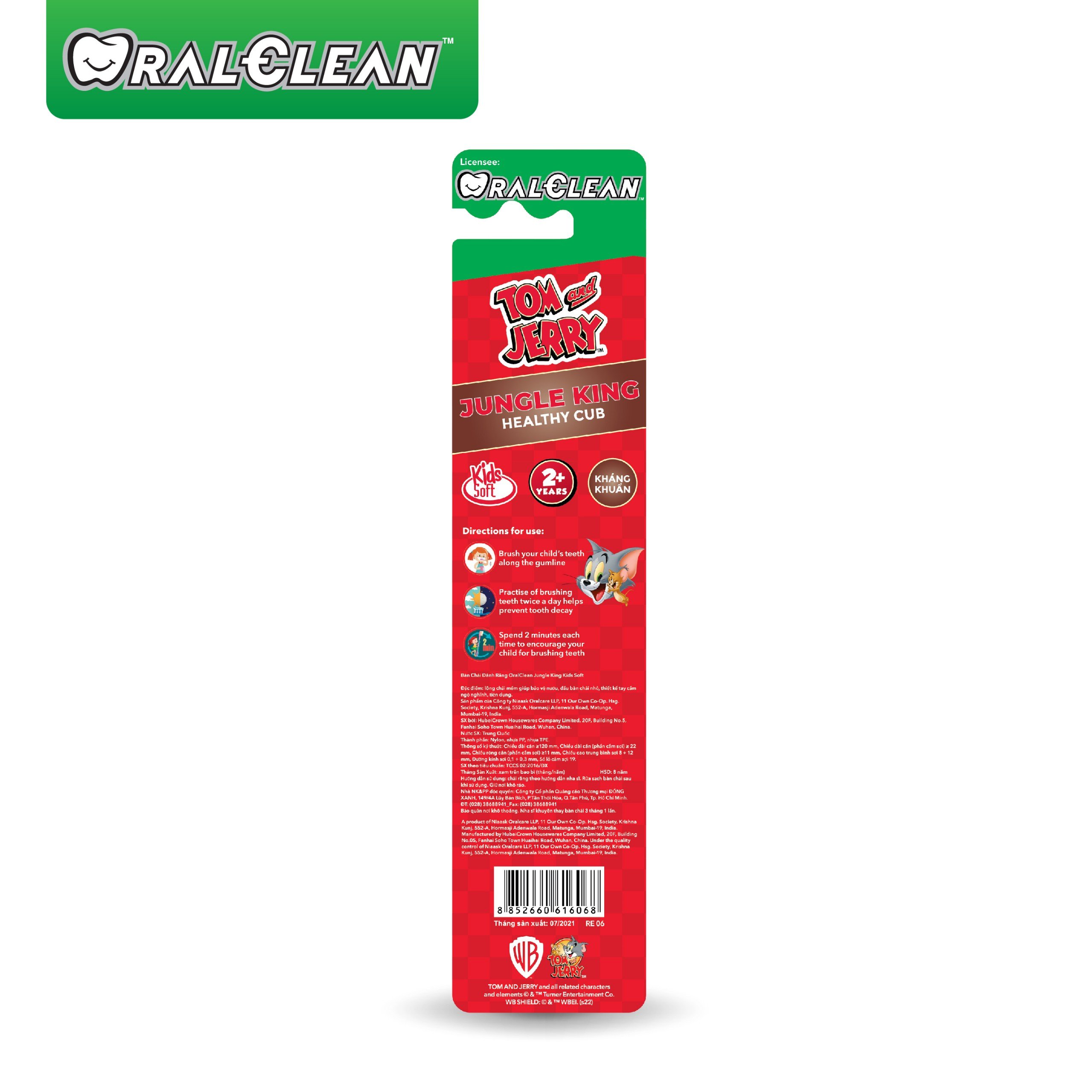Bàn chải đánh răng cho bé Kid Oral Clean Jungle Royal Soft