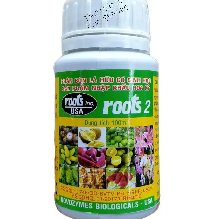 💎 Phân bón lá Hữu cơ sinh học Roots 2 Hoa Kỳ (100ml)🌱 Kích thích ra rễ cực mạnh, giải độc cây trồng ngộ độc phèn..