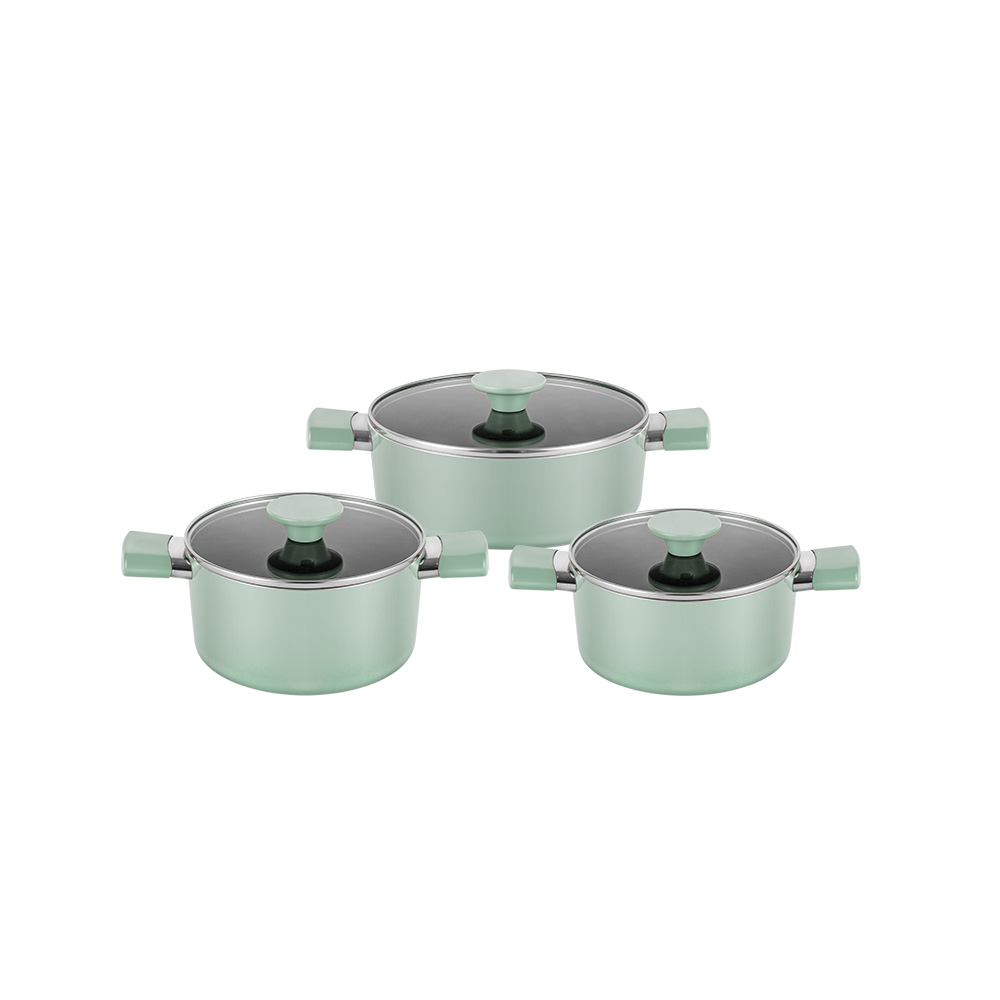   Sale năm mới- 01-03.0 Bộ nồi chống dính men sứ Elmich EL -5204SK size 18,20,24cm 