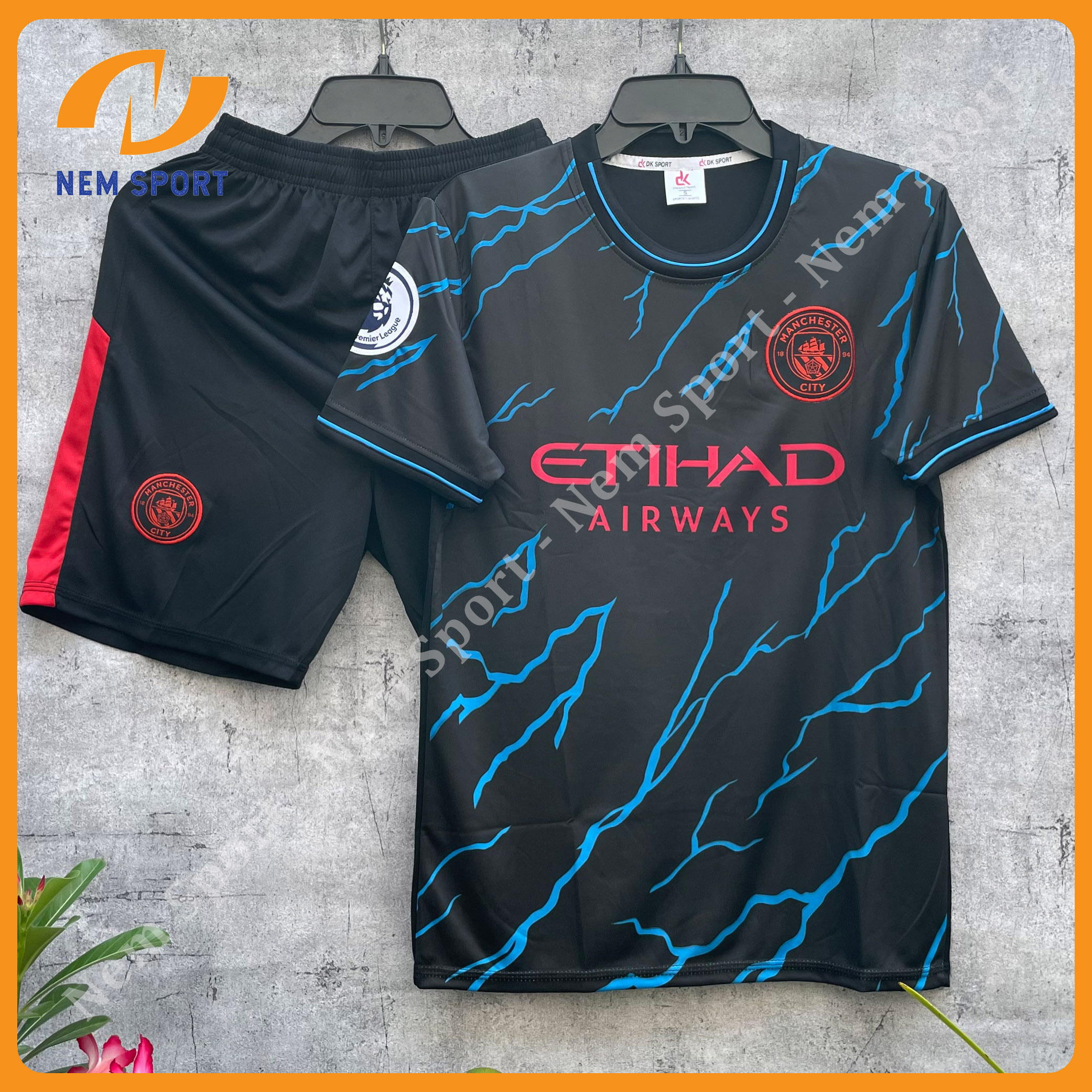 Quần Áo Bóng Đá CLB Manchester City Màu Đen Sân Khách Mới Mùa Giải 23/24