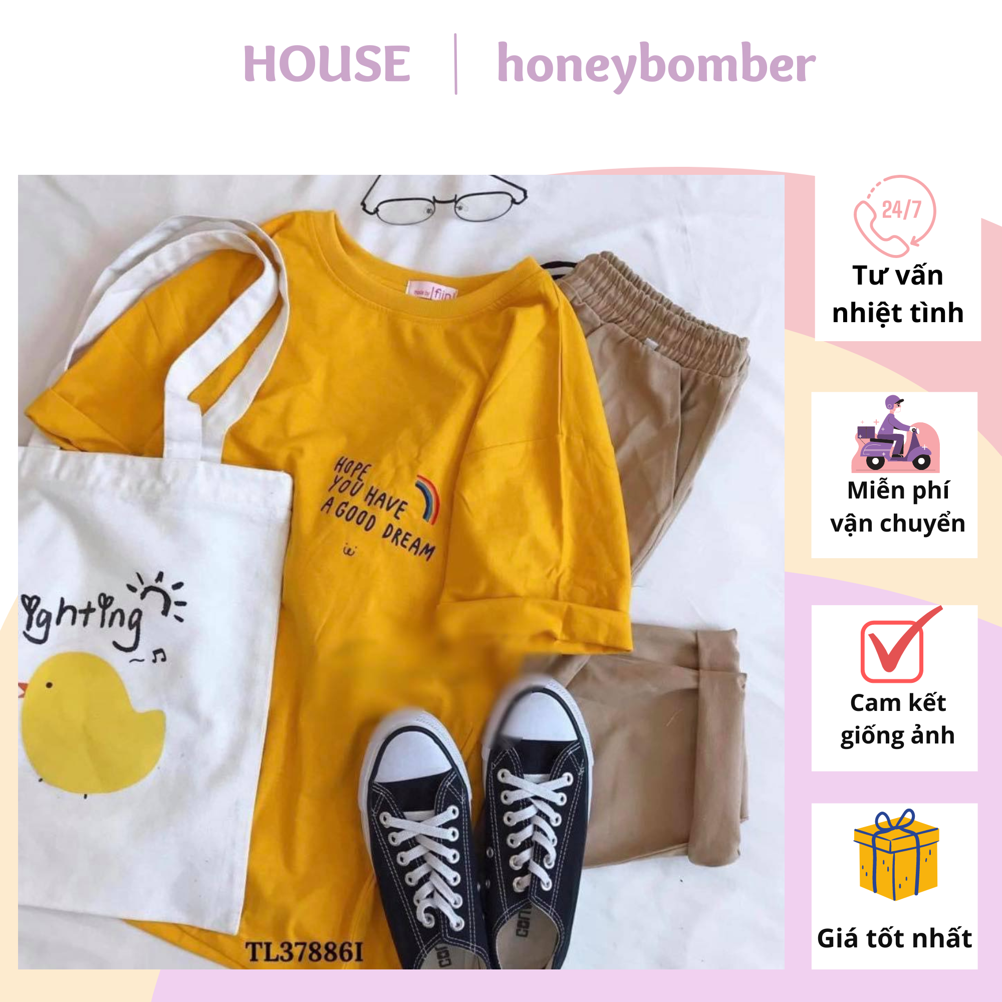 Set áo nghộ nghĩnh + quần kaki
