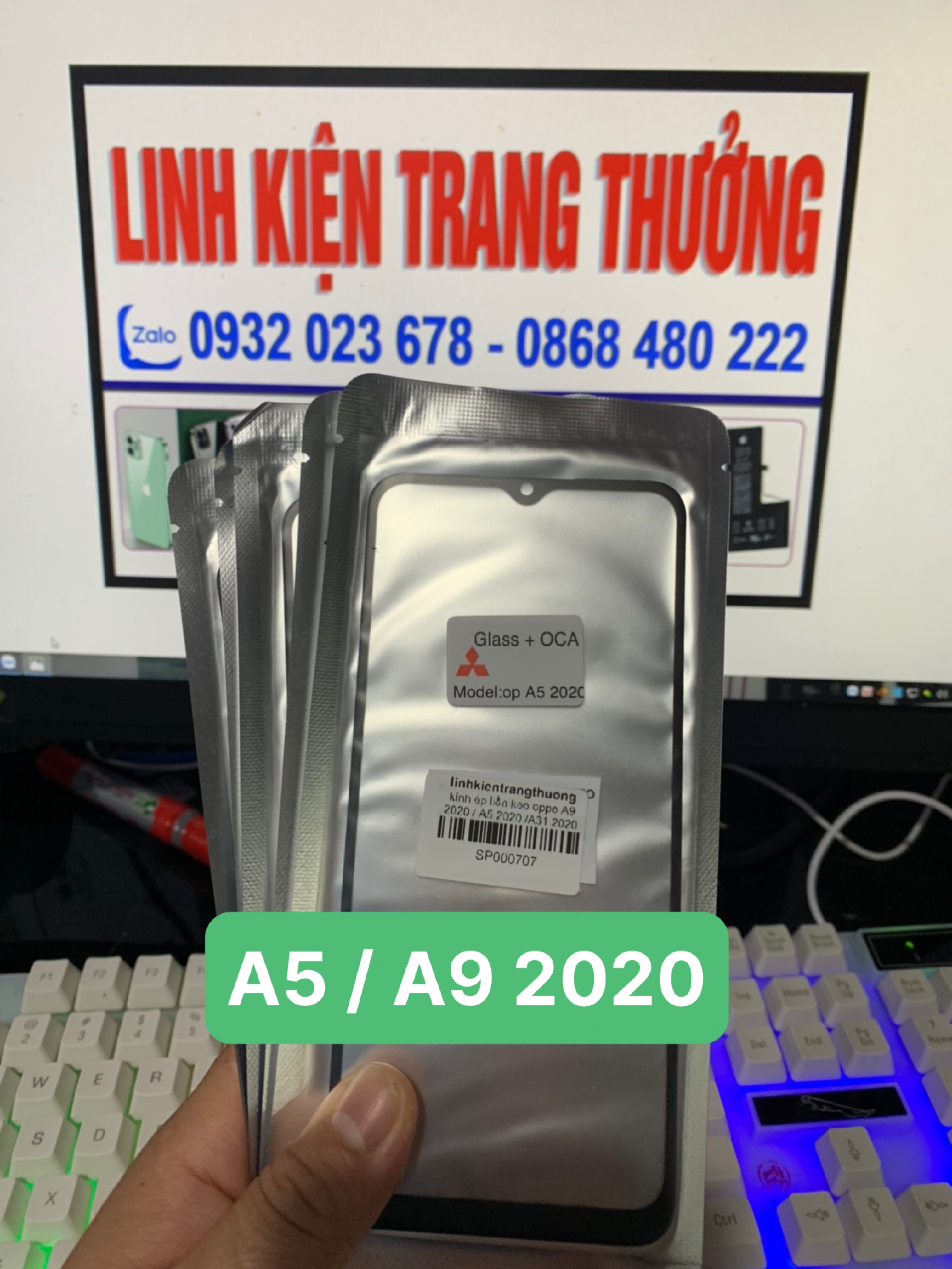 Kính ép liền keo điện thoại realme c3 / c3i / 5i / 6i / oppo a31 / a5 / a9 2020,dùng chung