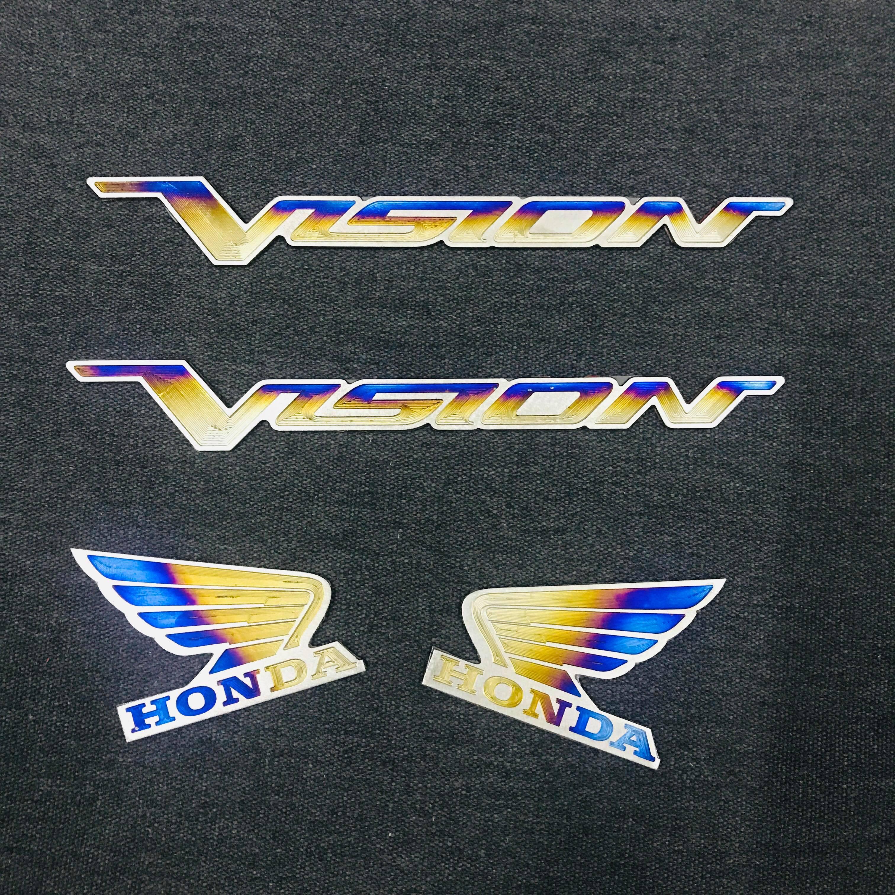 [COMBO] CẶP CHỮ VISION TITAN (100%) VÀ CÁNH CHIM HONDA TITAN (100%) TRANG TRÍ XE KEO 3M DÍNH KHỦNG KHIẾP