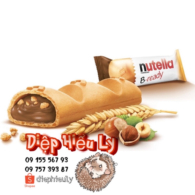 Bánh Nutella nhân kem sô cô la hạt phỉ hộp 15 cái