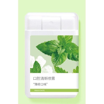 Xịt thơm miệng kháng khuẩn chính hãng hàng nội địa Trung Hương bạc hà the mát và Hương đào ngọt