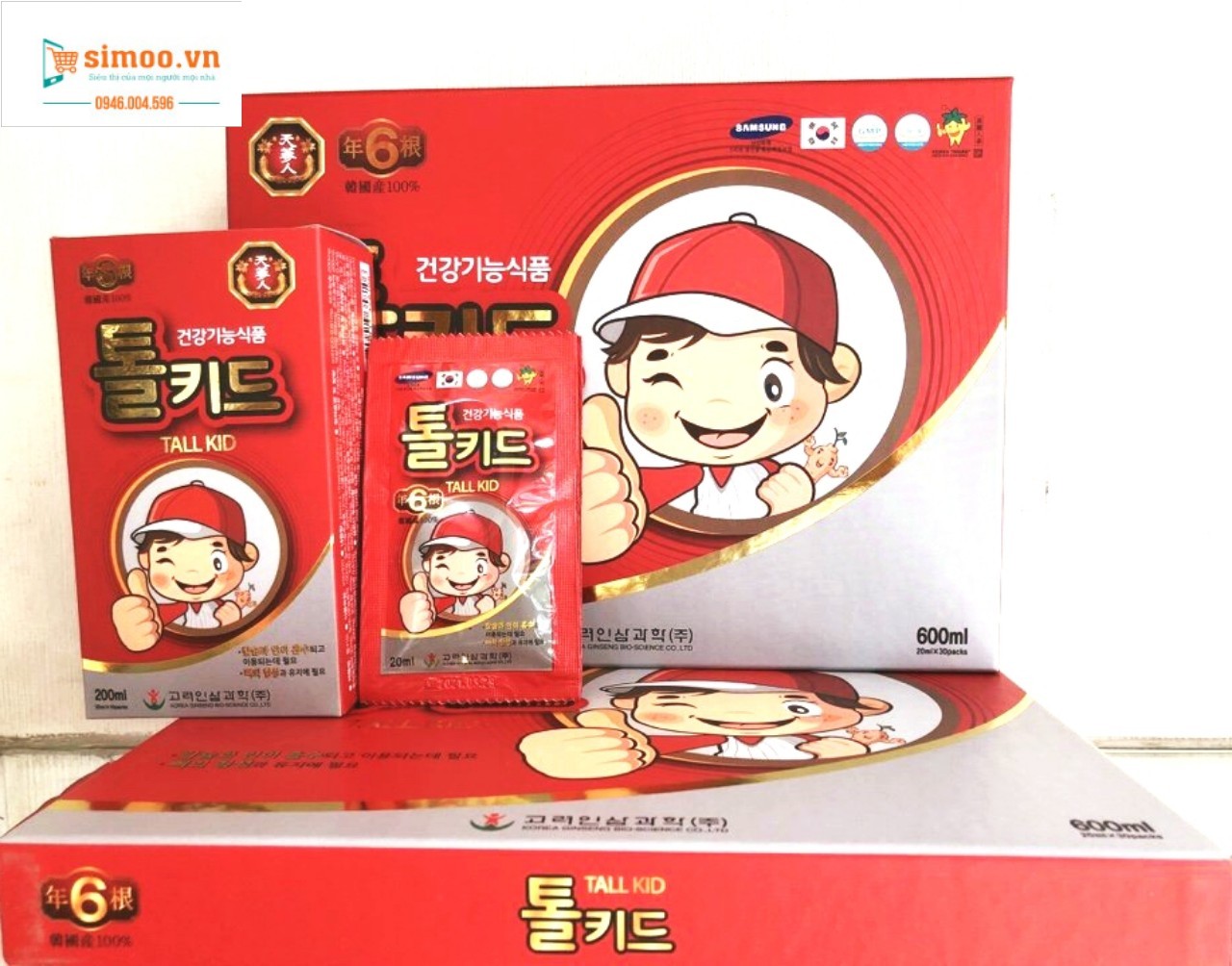 Nước hồng sâm ngón tay baby tall kid hàn quốc