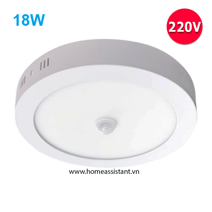 Đèn led cảm biến chuyển động hồng ngoại ốp trần 18w dt18