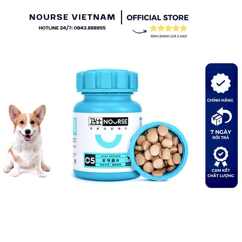 Vitamin Nourse 05 hỗ trợ xương khớp cho thú cưng tái tạo sụn khớp cho chó