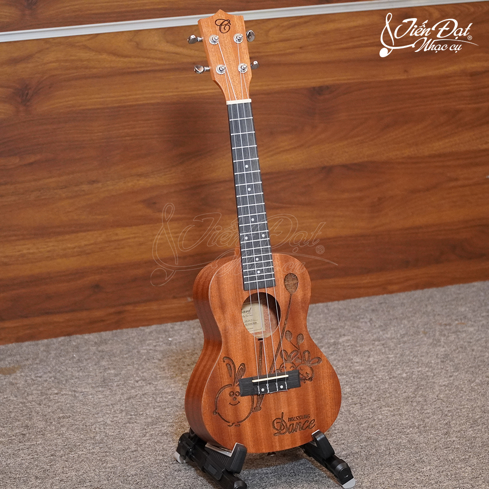 Ukulele Concert Chard UK-24-TA-I Dance Rabbit, Gỗ Mahogany Nguyên Tấm