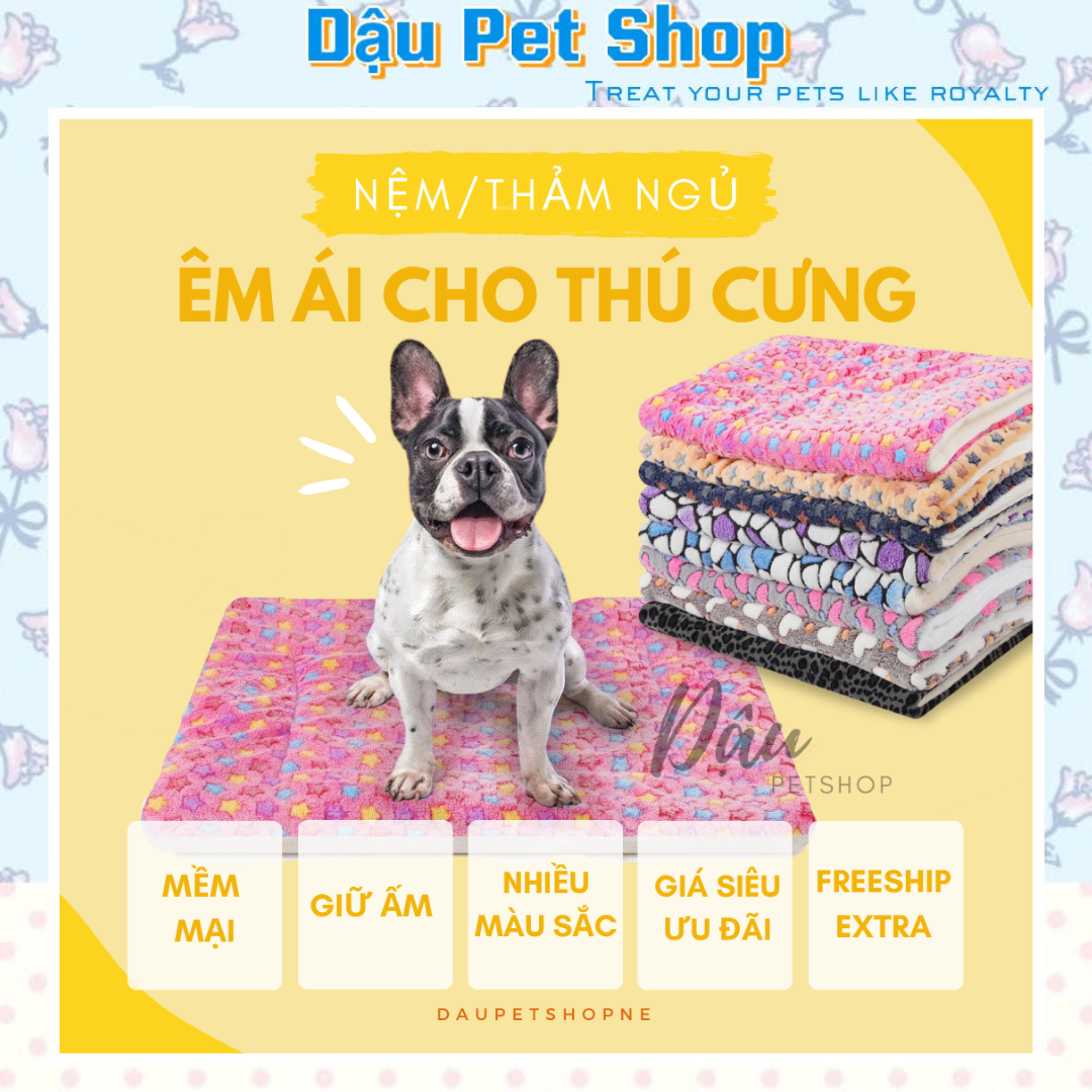 Đệm/Thảm ngủ giữ ấm bằng lông cho thú cưng