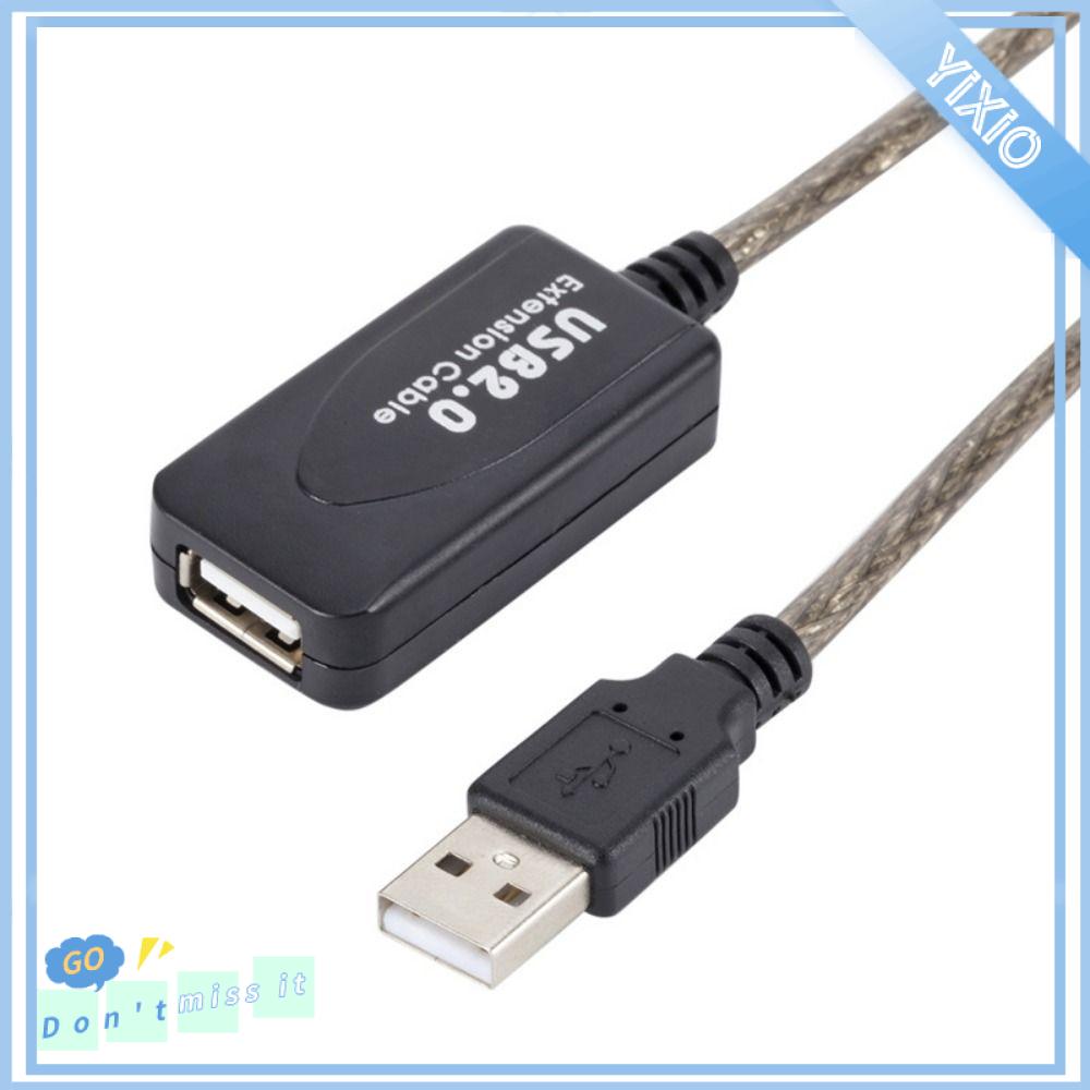 Yixio 20m/10m/5m bàn phím chơi game usb adapter nam để nữ mở rộng dây usb 2.0 hoạt động repeater cáp mở rộng