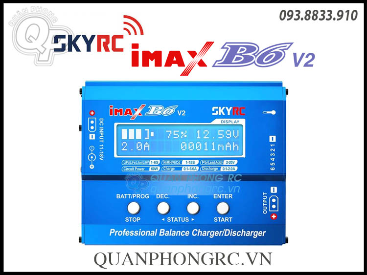 Sạc Chính Hãng SKYRC iMAX B6 V2 Professional Balance Charger / Discharger